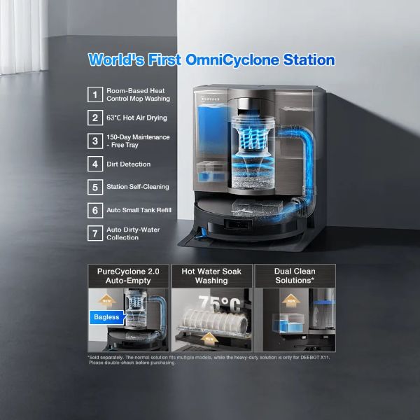 مكنسة روبوت تنظيف ايكوفاكس X11 OmniCyclone - الصورة 4